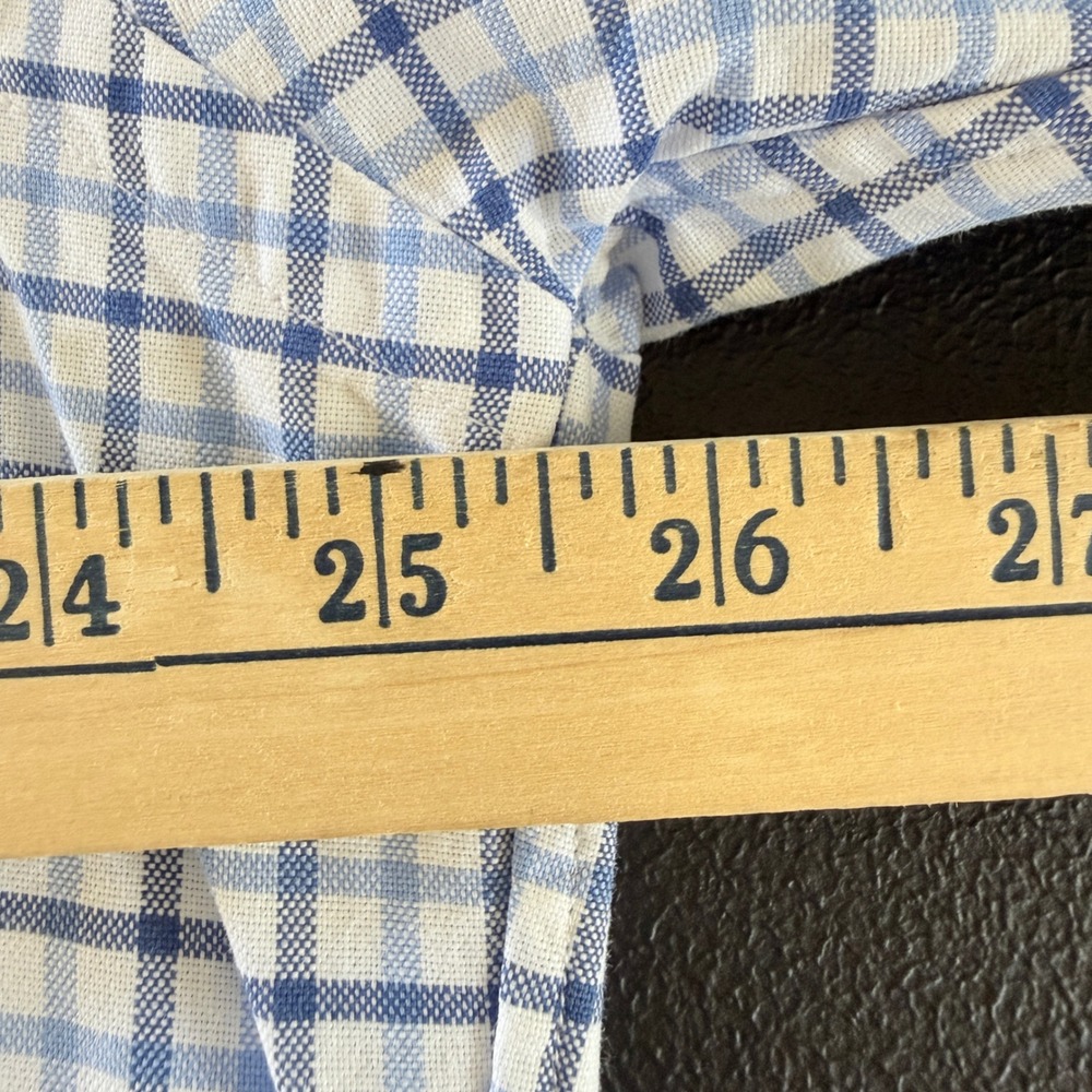 Ralph Lauren Button Down Shirt Mens XL Blue Plaid Long Sleeve Thick Cotton - Picture 8 of 9